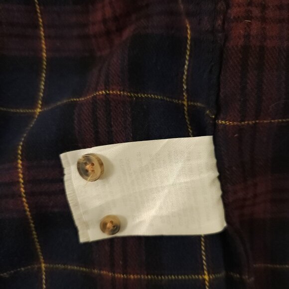 Cloudveil Flannel Shirt Blue Purple Plaid Long Sleeve Soft Mens Medium EUC - Picture 12 of 13